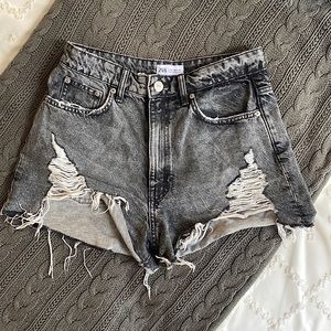 Zara Black Denim Shorts